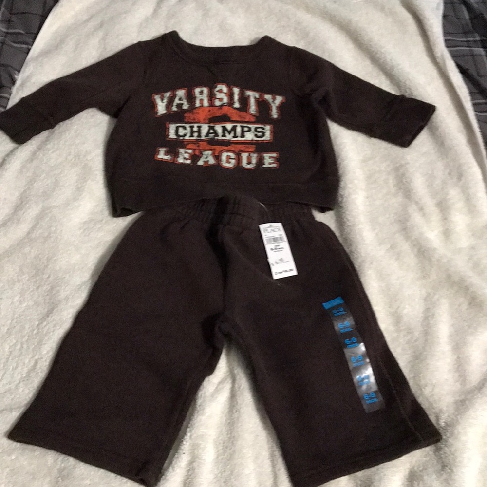 2 pc brown sweats size 6-9 mns, NWT